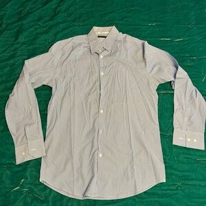 Theory Light Blue Striped Dress Shirt